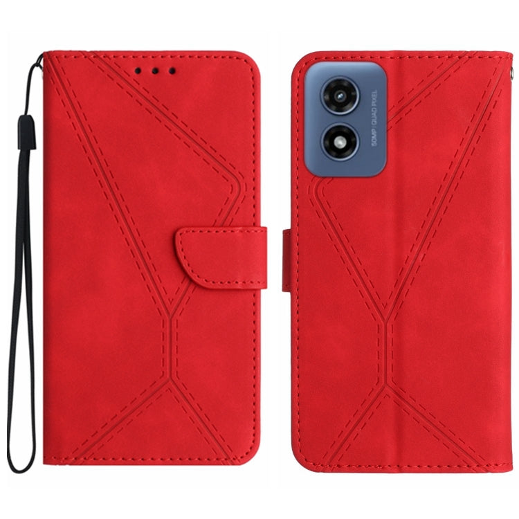 Stitching Embossed Leather Phone Case, For Motorola Moto E14, For Motorola Moto G85 5G, For Motorola Edge 5G 2024, For Motorola Moto G Stylus 5G 2024