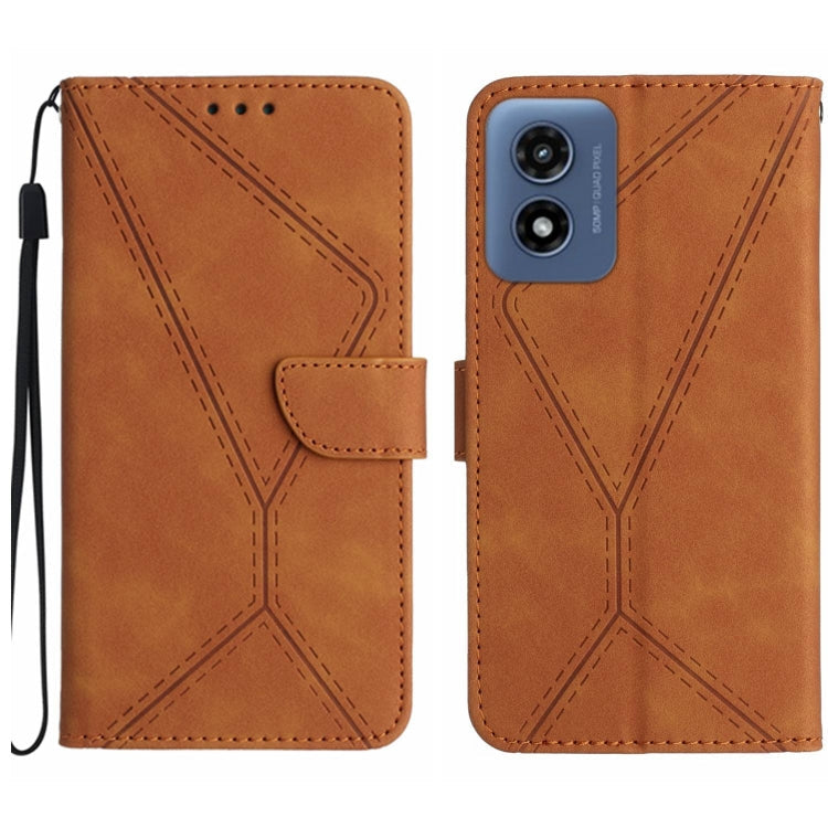 Stitching Embossed Leather Phone Case, For Motorola Moto E14, For Motorola Moto G85 5G, For Motorola Edge 5G 2024, For Motorola Moto G Stylus 5G 2024