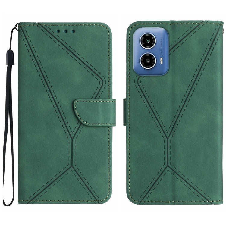 Stitching Embossed Leather Phone Case, For Motorola Moto E14, For Motorola Moto G85 5G, For Motorola Edge 5G 2024, For Motorola Moto G Stylus 5G 2024