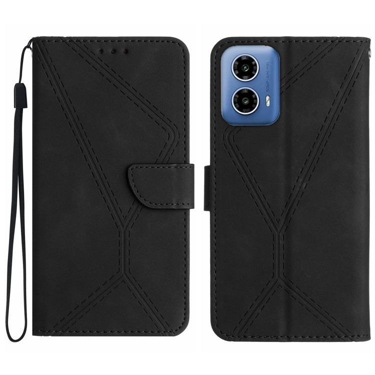 Stitching Embossed Leather Phone Case, For Motorola Moto E14, For Motorola Moto G85 5G, For Motorola Edge 5G 2024, For Motorola Moto G Stylus 5G 2024