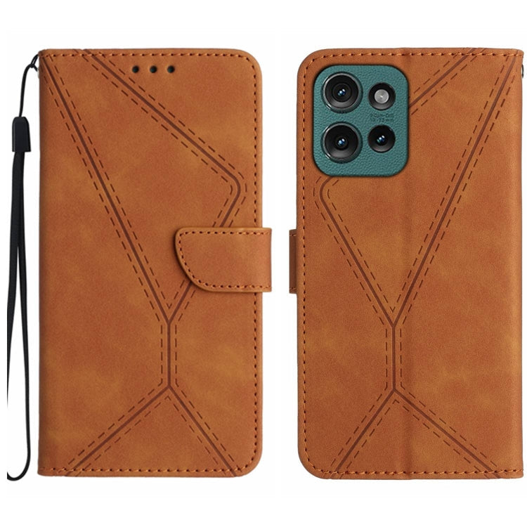 Stitching Embossed Leather Phone Case, For Motorola Moto G 5G 2025, For Motorola Moto G Play 2025, For Motorola Moto G75 5G, For Motorola Moto G35 5G