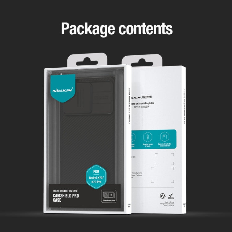 For Xiaomi Redmi K70 / K70 Pro NILLKIN CamShield Pro PC Phone Case(Black)