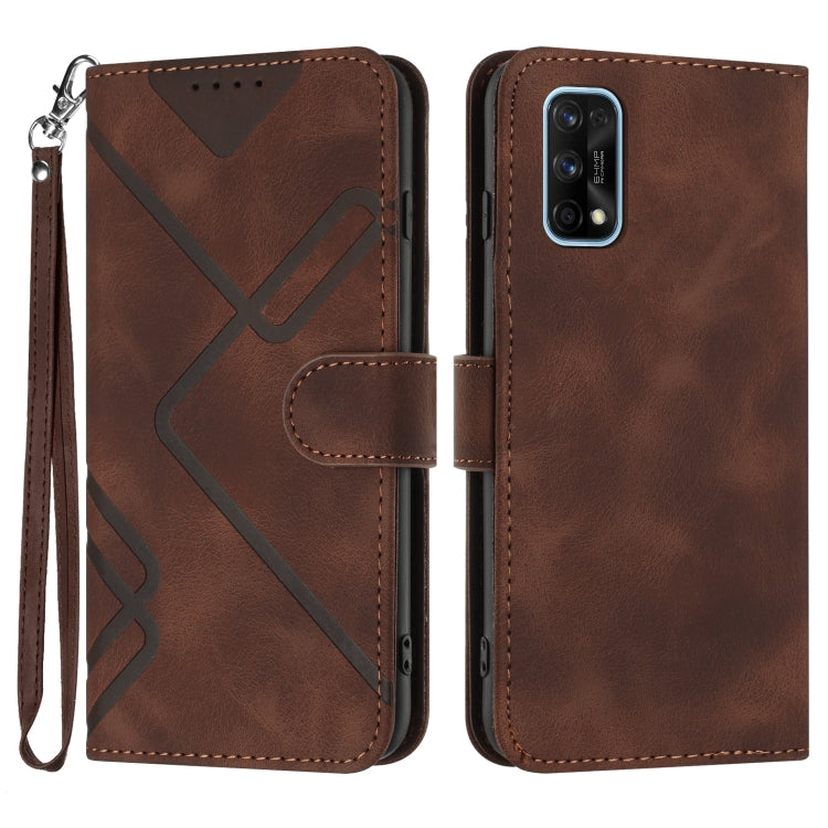 Line Pattern Skin Feel Leather Phone Case, For Realme GT 5G / GT Neo, For Realme C15/C12/Narzo 20/7i Global, For Realme 7 / Narzo 20 Pro, For Realme 7 Pro