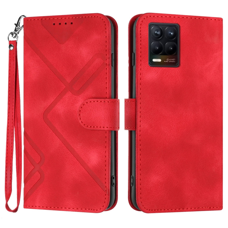 Line Pattern Skin Feel Leather Phone Case, For Realme 9 Pro+, For Realme C20 / C11 2021 / C21, For Realme Narzo 30A/C25/C25s, For Realme 8 4G / 8 Pro
