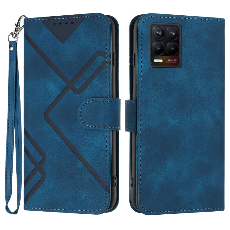 Line Pattern Skin Feel Leather Phone Case, For Realme 9 Pro+, For Realme C20 / C11 2021 / C21, For Realme Narzo 30A/C25/C25s, For Realme 8 4G / 8 Pro