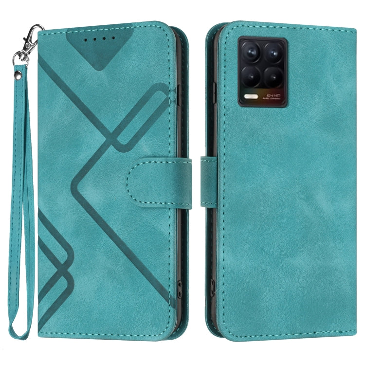 Line Pattern Skin Feel Leather Phone Case, For Realme 9 Pro+, For Realme C20 / C11 2021 / C21, For Realme Narzo 30A/C25/C25s, For Realme 8 4G / 8 Pro
