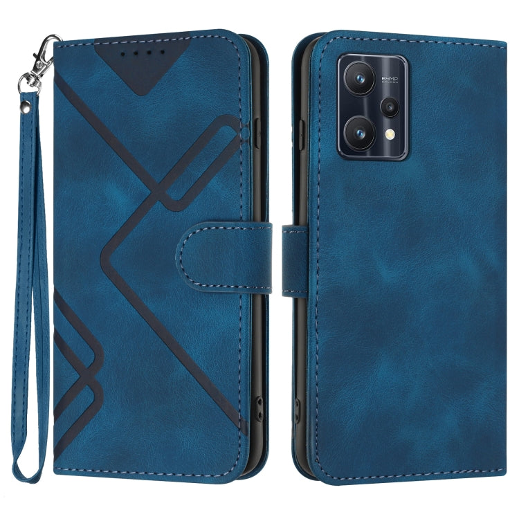 Line Pattern Skin Feel Leather Phone Case, For Realme 9 Pro+, For Realme C20 / C11 2021 / C21, For Realme Narzo 30A/C25/C25s, For Realme 8 4G / 8 Pro