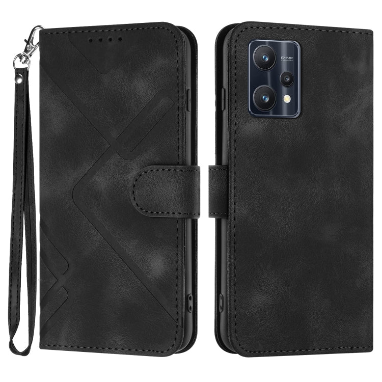 Line Pattern Skin Feel Leather Phone Case, For Realme 9 Pro+, For Realme C20 / C11 2021 / C21, For Realme Narzo 30A/C25/C25s, For Realme 8 4G / 8 Pro