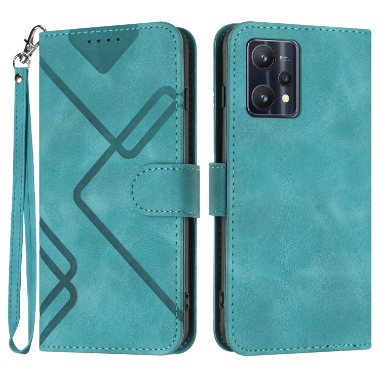 Line Pattern Skin Feel Leather Phone Case, For Realme 9 Pro+, For Realme C20 / C11 2021 / C21, For Realme Narzo 30A/C25/C25s, For Realme 8 4G / 8 Pro