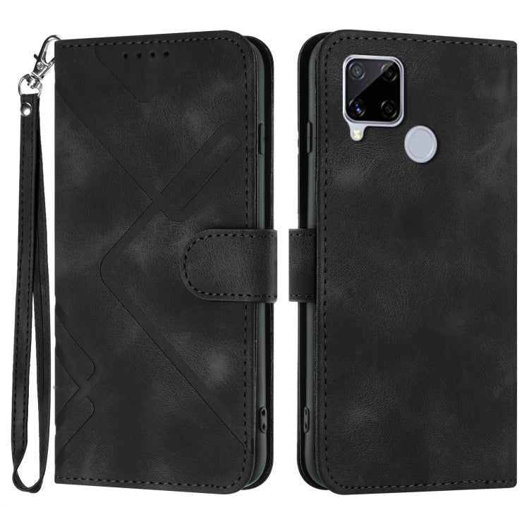 Line Pattern Skin Feel Leather Phone Case, For Realme GT 5G / GT Neo, For Realme C15/C12/Narzo 20/7i Global, For Realme 7 / Narzo 20 Pro, For Realme 7 Pro