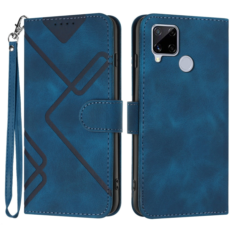 Line Pattern Skin Feel Leather Phone Case, For Realme 9 Pro+, For Realme C20 / C11 2021 / C21, For Realme Narzo 30A/C25/C25s, For Realme 8 4G / 8 Pro