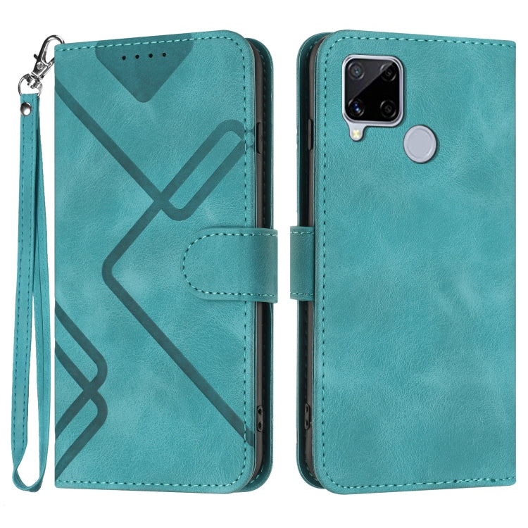 Line Pattern Skin Feel Leather Phone Case, For Realme 9 Pro+, For Realme C20 / C11 2021 / C21, For Realme Narzo 30A/C25/C25s, For Realme 8 4G / 8 Pro