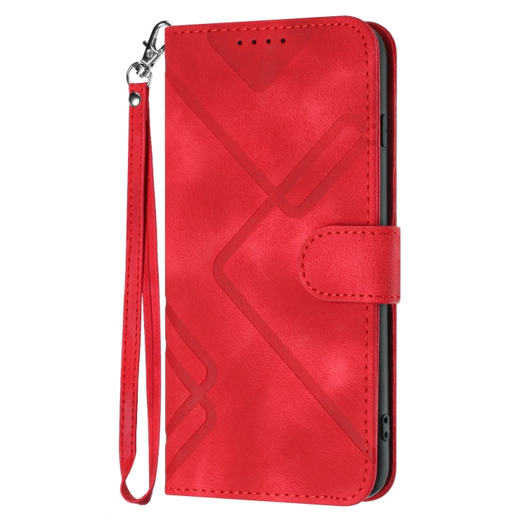 Line Pattern Skin Feel Leather Phone Case, For OPPO A79 5G