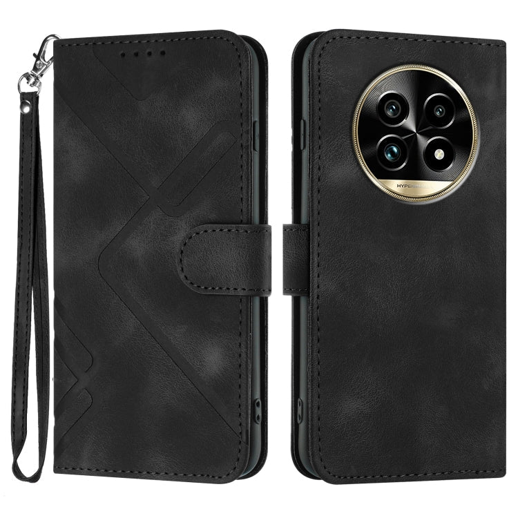 Line Pattern Skin Feel Leather Phone Case, For Realme 14x Global, For Realme C75 Global, For Realme GT7 Pro, For Realme 13 Pro / 13 Pro+ Global