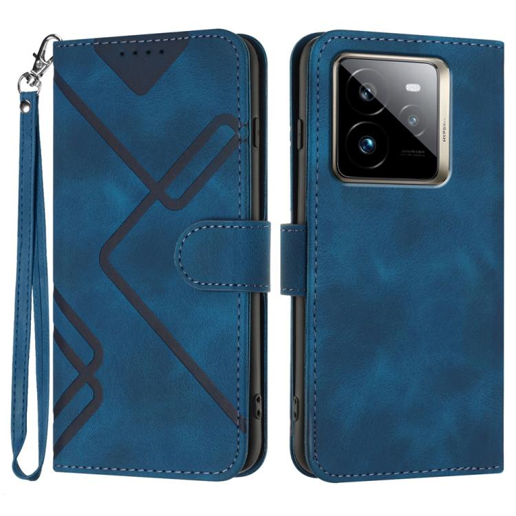 Line Pattern Skin Feel Leather Phone Case, For Realme 14x Global, For Realme C75 Global, For Realme GT7 Pro, For Realme 13 Pro / 13 Pro+ Global