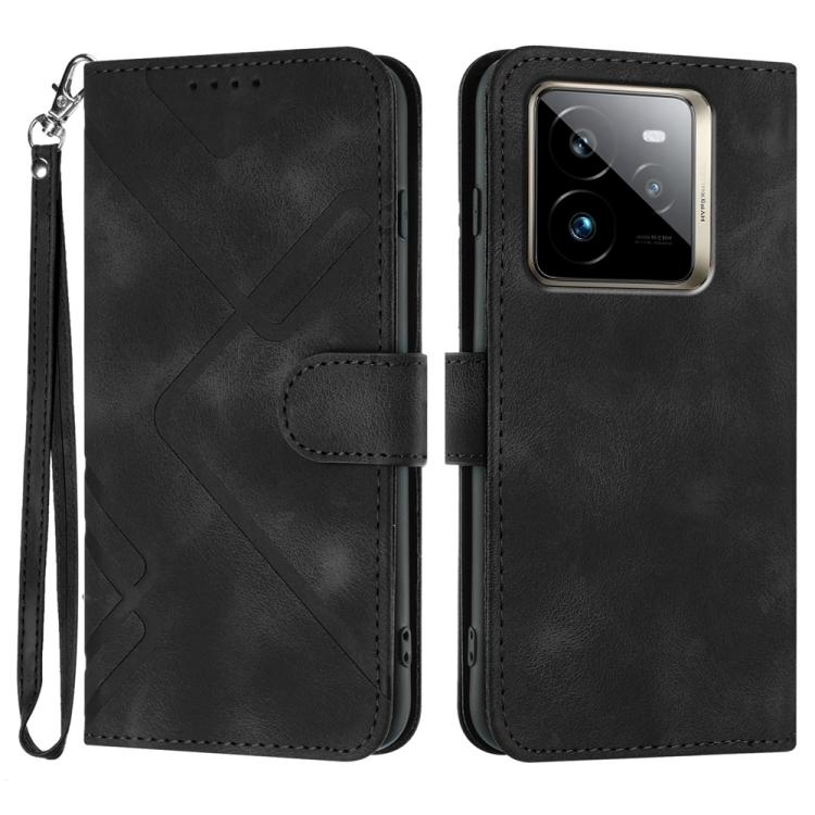Line Pattern Skin Feel Leather Phone Case, For Realme 14x Global, For Realme C75 Global, For Realme GT7 Pro, For Realme 13 Pro / 13 Pro+ Global