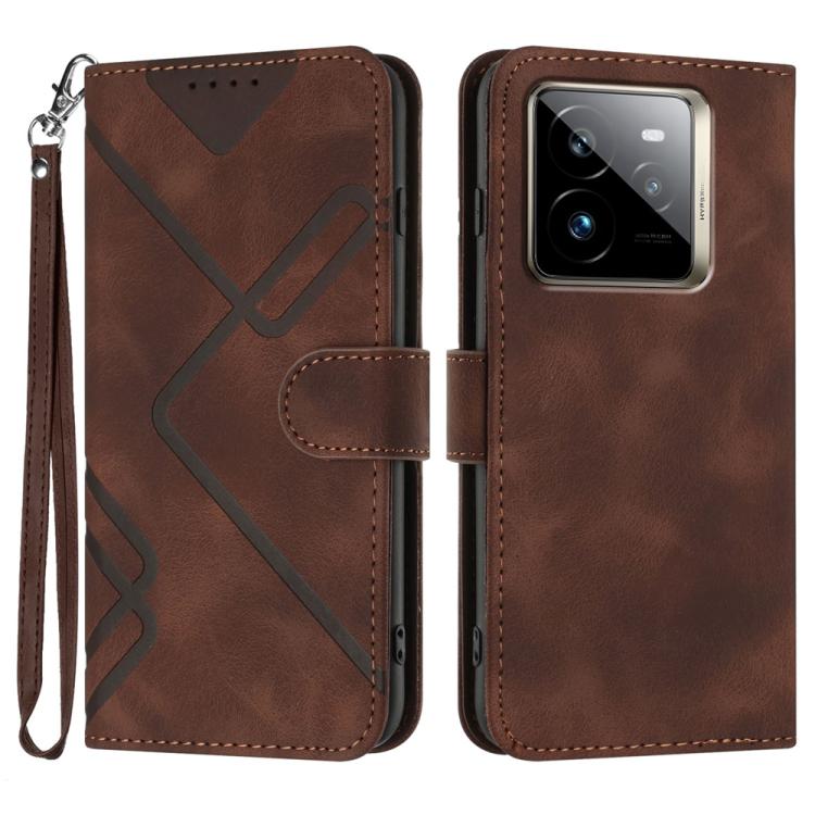 Line Pattern Skin Feel Leather Phone Case, For Realme 14x Global, For Realme C75 Global, For Realme GT7 Pro, For Realme 13 Pro / 13 Pro+ Global