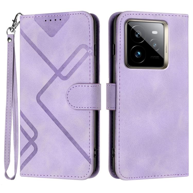Line Pattern Skin Feel Leather Phone Case, For Realme 14x Global, For Realme C75 Global, For Realme GT7 Pro, For Realme 13 Pro / 13 Pro+ Global