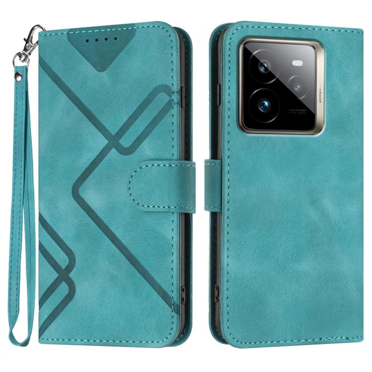 Line Pattern Skin Feel Leather Phone Case, For Realme 14x Global, For Realme C75 Global, For Realme GT7 Pro, For Realme 13 Pro / 13 Pro+ Global