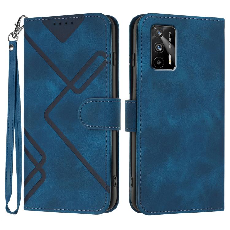 Line Pattern Skin Feel Leather Phone Case, For Realme GT 5G / GT Neo, For Realme C15/C12/Narzo 20/7i Global, For Realme 7 / Narzo 20 Pro, For Realme 7 Pro