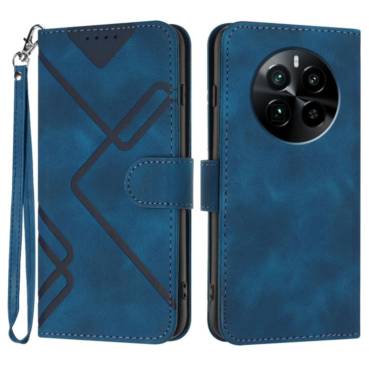 Line Pattern Skin Feel Leather Phone Case, For Realme GT 6 / GT 6T, For Realme C63 / C61 Global, For Realme  12 Lite / C67 4G Global, For Realme GT5 Pro