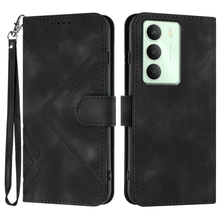 Line Pattern Skin Feel Leather Phone Case, For Realme 14x Global, For Realme C75 Global, For Realme GT7 Pro, For Realme 13 Pro / 13 Pro+ Global