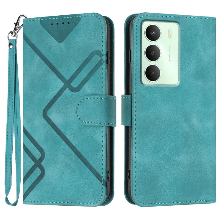 Line Pattern Skin Feel Leather Phone Case, For Realme 14x Global, For Realme C75 Global, For Realme GT7 Pro, For Realme 13 Pro / 13 Pro+ Global