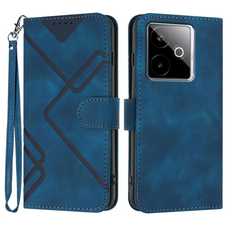 Line Pattern Skin Feel Leather Phone Case, For Realme C71 India, For Realme 15 5G / Realme 15 Pro 5G, For Realme GT 7 India, For Realme 14 / P3 5G Global