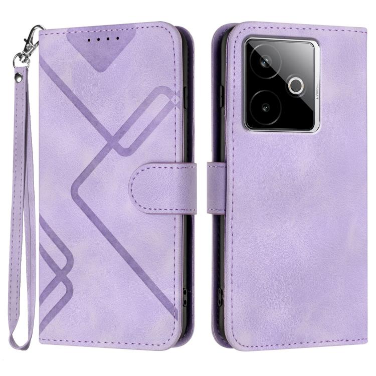 Line Pattern Skin Feel Leather Phone Case, For Realme C71 India, For Realme 15 5G / Realme 15 Pro 5G, For Realme GT 7 India, For Realme 14 / P3 5G Global