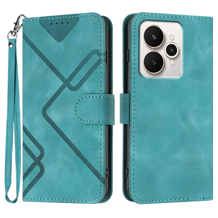 Line Pattern Skin Feel Leather Phone Case, For Realme C71 India, For Realme 15 5G / Realme 15 Pro 5G, For Realme GT 7 India, For Realme 14 / P3 5G Global