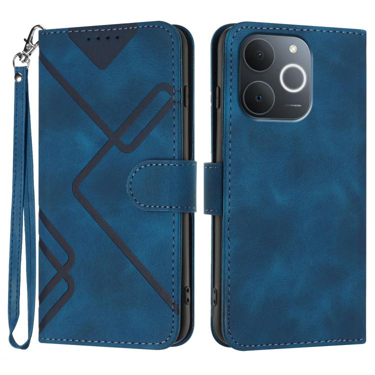 Line Pattern Skin Feel Leather Phone Case, For Realme C71 India, For Realme 15 5G / Realme 15 Pro 5G, For Realme GT 7 India, For Realme 14 / P3 5G Global