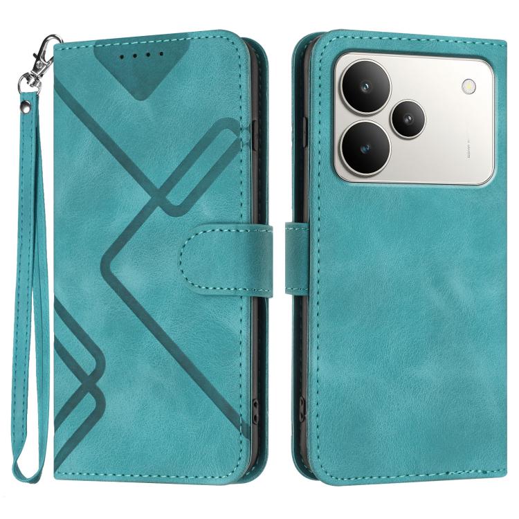 Line Pattern Skin Feel Leather Phone Case, For Realme 15x 5G India / Realme C85 5G, For Realme P4 Pro 5G, For Realme P4 5G, For Realme 15T 5G