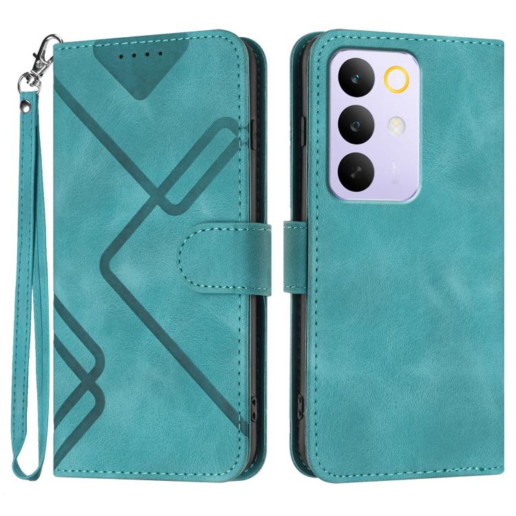 Line Pattern Skin Feel Leather Phone Case, For Realme 15x 5G India / Realme C85 5G, For Realme P4 Pro 5G, For Realme P4 5G, For Realme 15T 5G