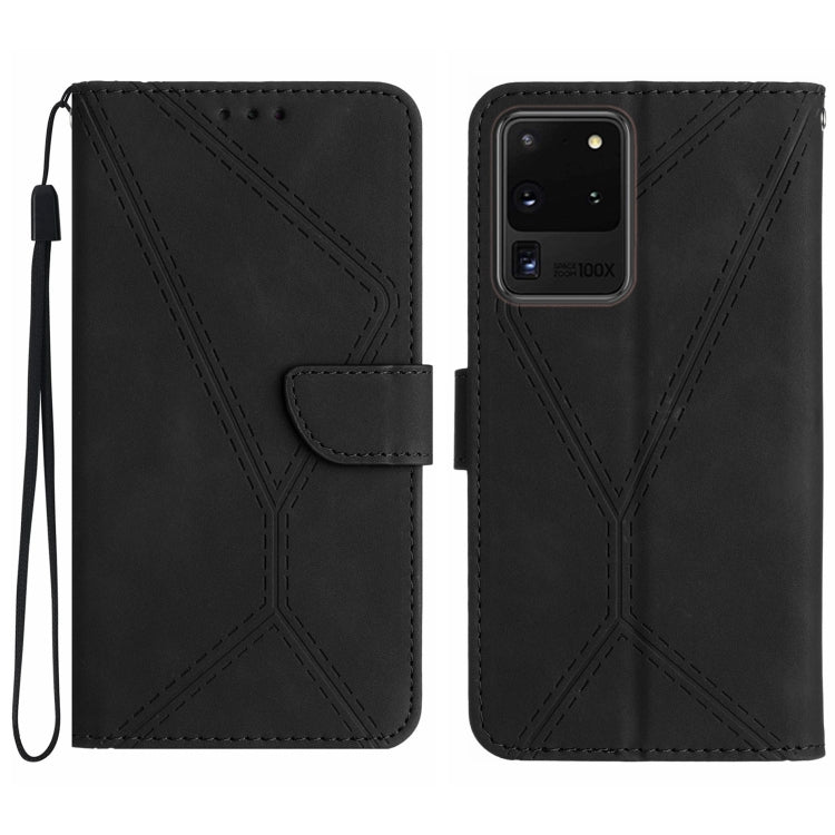 Stitching Embossed Leather Phone Case, For Samsung Galaxy S21 Ultra 5G, For Samsung Galaxy S20, For Samsung Galaxy S20+, For Samsung Galaxy S20 Ultra
