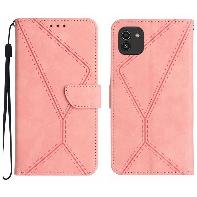 Stitching Embossed Leather Phone Case, For Samsung Galaxy Note20 Ultra, For Samsung Galaxy Note10+, For Samsung Galaxy A03 164mm, For Samsung Galaxy A03 166mm