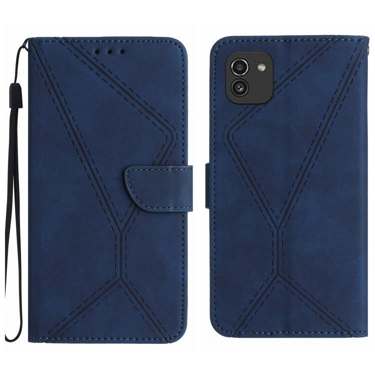 Stitching Embossed Leather Phone Case, For Samsung Galaxy Note20 Ultra, For Samsung Galaxy Note10+, For Samsung Galaxy A03 164mm, For Samsung Galaxy A03 166mm