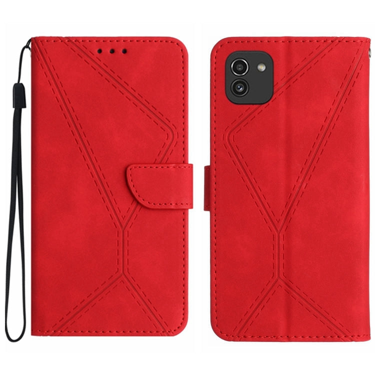 Stitching Embossed Leather Phone Case, For Samsung Galaxy Note20 Ultra, For Samsung Galaxy Note10+, For Samsung Galaxy A03 164mm, For Samsung Galaxy A03 166mm