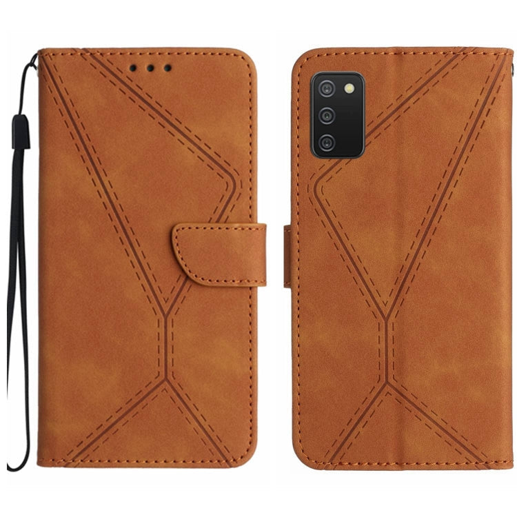 Stitching Embossed Leather Phone Case, For Samsung Galaxy A03s 165.8mm, For Samsung Galaxy A03s 166mm, For Samsung Galaxy A04e / M04 4G, For Samsung Galaxy A10 / M10