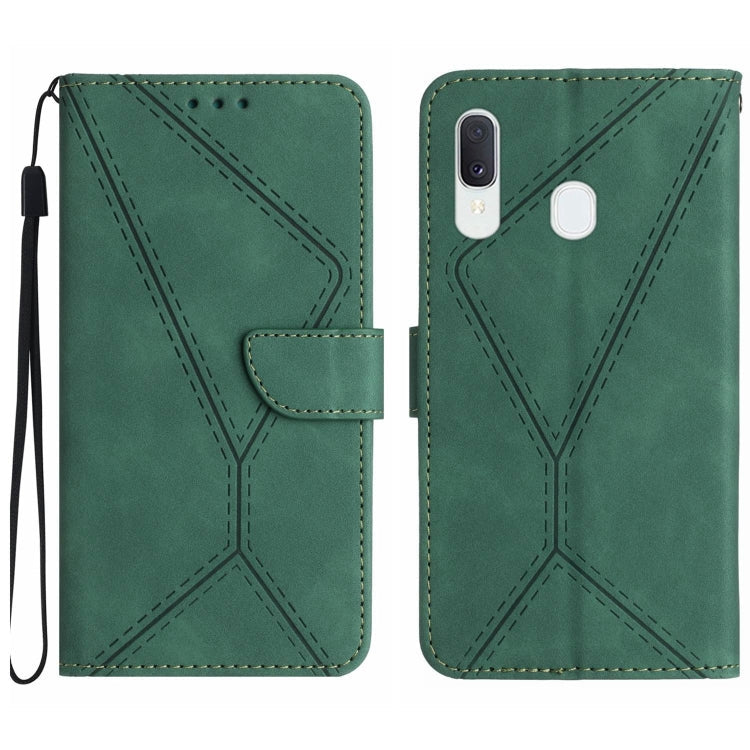 Stitching Embossed Leather Phone Case, For Samsung Galaxy A20 / A30, For Samsung Galaxy A20e / A10e, For Samsung Galaxy A22 4G, For Samsung Galaxy A22 5G
