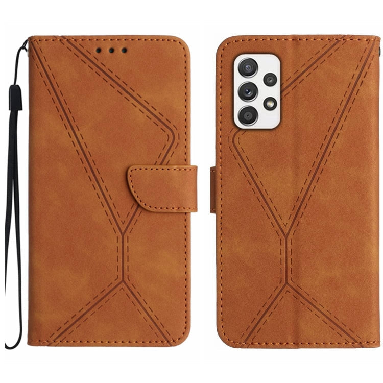 Stitching Embossed Leather Phone Case, For Samsung Galaxy A72 4G/5G, For Samsung Galaxy A73 5G, For Samsung Galaxy F14 5G, For Samsung Galaxy M14 5G
