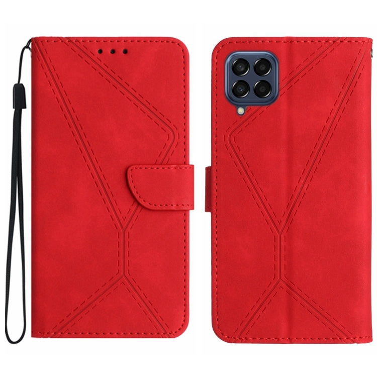 Stitching Embossed Leather Phone Case, For Samsung Galaxy M33 5G, For Samsung Galaxy M53 5G, For Samsung Galaxy M54 5G