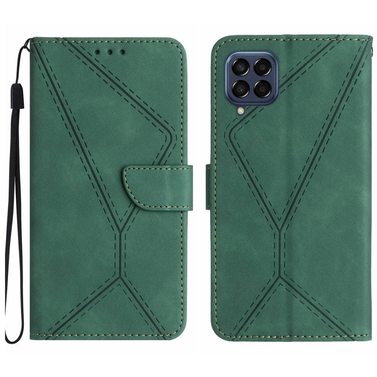 Stitching Embossed Leather Phone Case, For Samsung Galaxy M33 5G, For Samsung Galaxy M53 5G, For Samsung Galaxy M54 5G