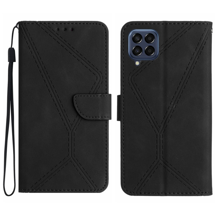 Stitching Embossed Leather Phone Case, For Samsung Galaxy M33 5G, For Samsung Galaxy M53 5G, For Samsung Galaxy M54 5G