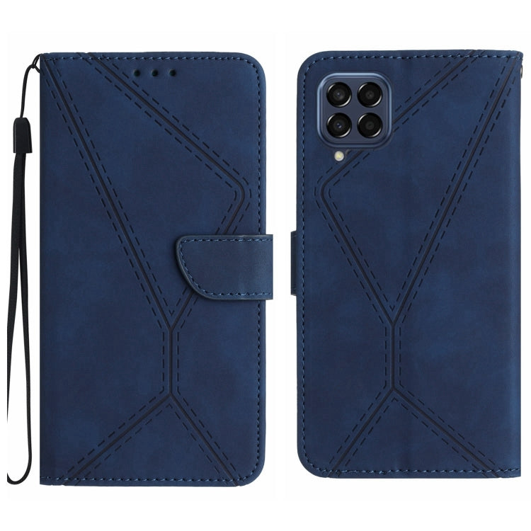 Stitching Embossed Leather Phone Case, For Samsung Galaxy M33 5G, For Samsung Galaxy M53 5G, For Samsung Galaxy M54 5G