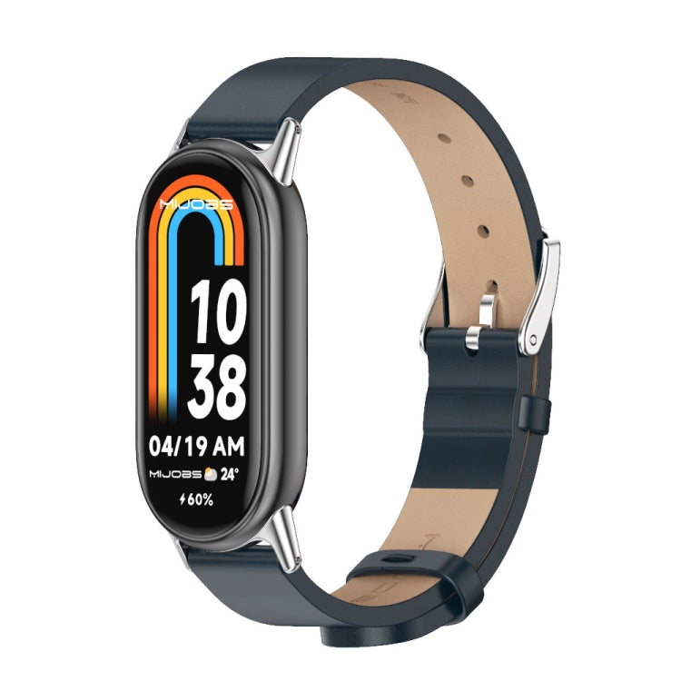 Mijobs Microfiber PU Leather Watch Band, For Xiaomi Smart Band 10 / 9 / 8