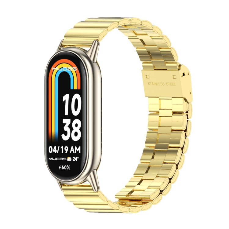 Mijobs Bamboo Buckle Stainless Steel Watch Band, For Xiaomi Smart Band 10 / 9 / 8
