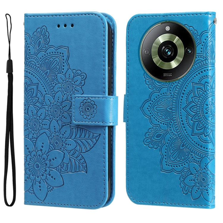 Seven-petal Flowers Embossing Leather Phone Case, For Realme C67 / 11 5G Taiwan Version, For Realme 11 4G Global, For Realme C53 / Narzo N53, For Realme 11