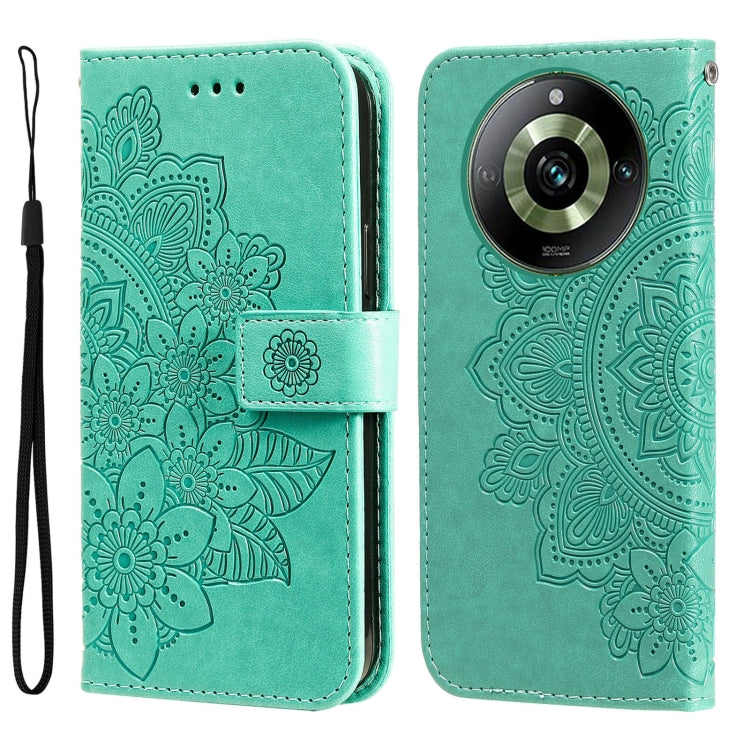 Seven-petal Flowers Embossing Leather Phone Case, For Realme C67 / 11 5G Taiwan Version, For Realme 11 4G Global, For Realme C53 / Narzo N53, For Realme 11