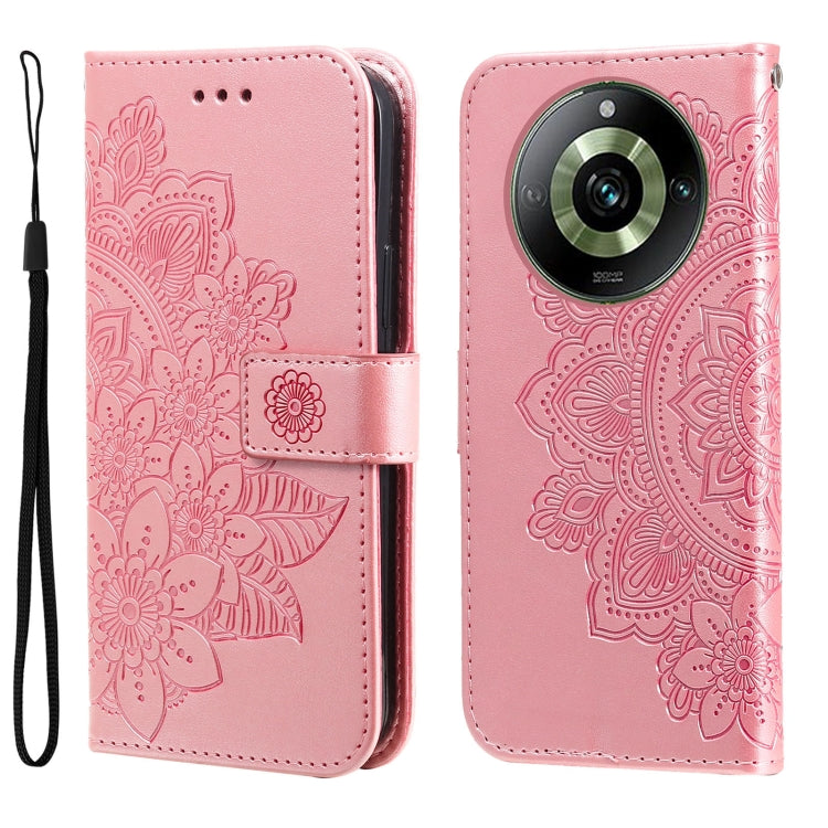 Seven-petal Flowers Embossing Leather Phone Case, For Realme C67 / 11 5G Taiwan Version, For Realme 11 4G Global, For Realme C53 / Narzo N53, For Realme 11