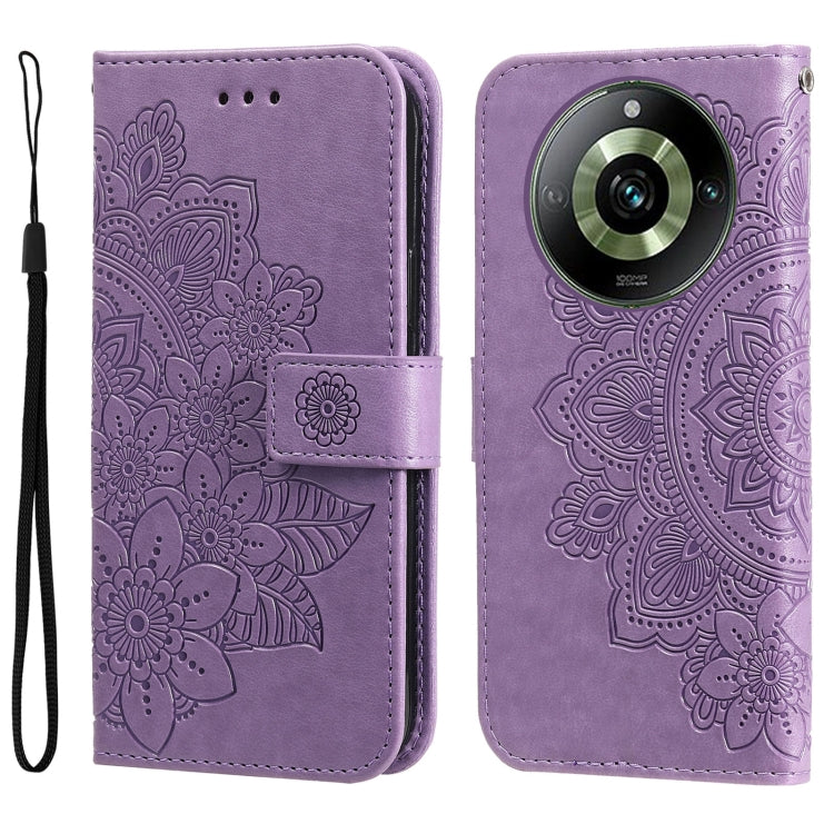 Seven-petal Flowers Embossing Leather Phone Case, For Realme 11 Pro / 11 Pro+, For Realme C65 4G, For Realme GT Neo 5 5G / GT3, For Realme C55